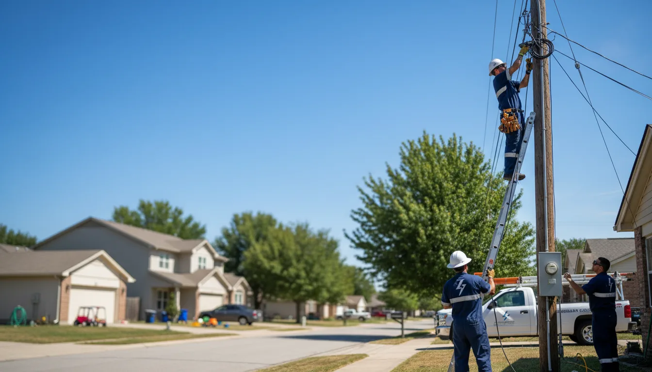 Residential electrician providing installation services in Parkdale, AR